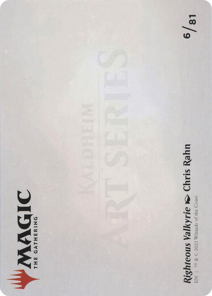 Righteous Valkyrie // Righteous Valkyrie (ASKHM-006) (Borderless) [Art Series: Kaldheim]