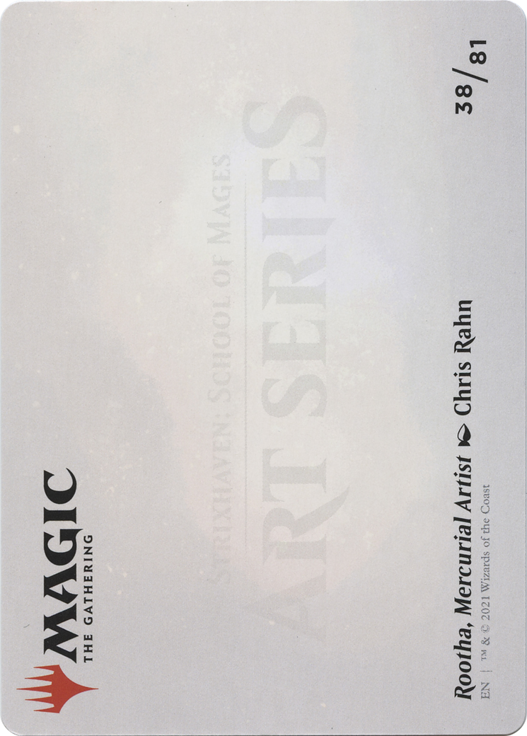 Rootha, Mercurial Artist // Rootha, Mercurial Artist (ASTX-038) (Borderless) [Strixhaven Art Series] Foil