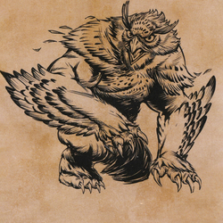 Owlbear // Owlbear (AAFR-076) (Borderless) [Adventures in the Forgotten Realms Art Series] Foil