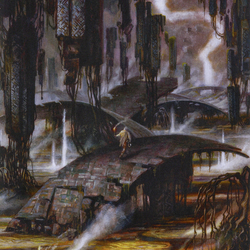 Grimclimb Pathway // Grimclimb Pathway (AZNR-024) (Borderless) [Zendikar Rising Art Series] Foil