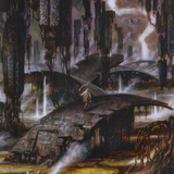 Grimclimb Pathway // Grimclimb Pathway (AZNR-024) (Borderless) [Zendikar Rising Art Series]