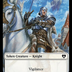 Treasure // Knight Double-Sided Token [Commander Masters Tokens]