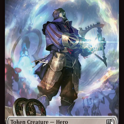 Human Soldier // Hero (0008) Double-Sided Token [FINAL FANTASY Commander Tokens]