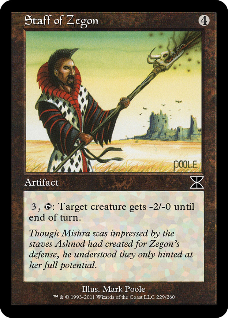 Staff of Zegon (ME4-229) [Masters Edition IV] Foil