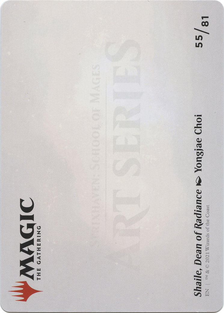 Shaile, Dean of Radiance // Shaile, Dean of Radiance (ASTX-055) (Borderless) [Strixhaven Art Series] Foil