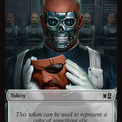 Copy (017) // Wall (019) Double-Sided Token (Surge Foil) [Marvel Super Heroes Commander Tokens]