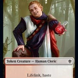 Human Cleric // Food (17) Double-Sided Token [Throne of Eldraine Tokens]