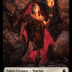 Warrior // Dinosaur Double-Sided Token [Doctor Who Tokens]