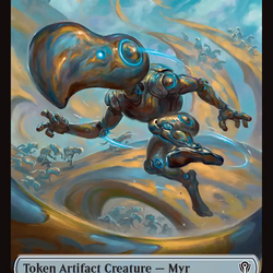 Angel // Myr Double-Sided Token [Reality Fracture Commander Tokens]