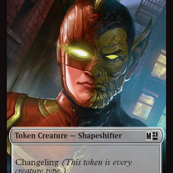 Shapeshifter (002) // Villain (009) Double-Sided Token [Marvel Super Heroes Commander Tokens]