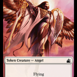 Elf Knight // Angel (0002) Double-Sided Token [Ravnica Remastered Tokens]