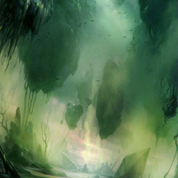 Swamp // Swamp (AZNR-013) (Borderless) [Zendikar Rising Art Series] Foil