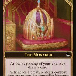 The Monarch // Golem Double-Sided Token [Phyrexia: All Will Be One Commander Tokens]