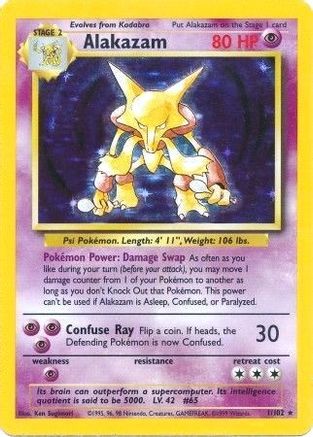 Alakazam - 1/102 [Base Set] - 1st Edition Holofoil