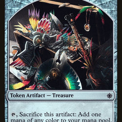 Dinosaur // Treasure Double-Sided Token [Friday Night Magic 2017]