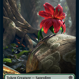 Saproling // Human Warrior Double-Sided Token [Starter Commander Decks]