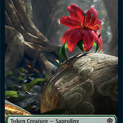 Saproling // Human Warrior Double-Sided Token [Starter Commander Decks]
