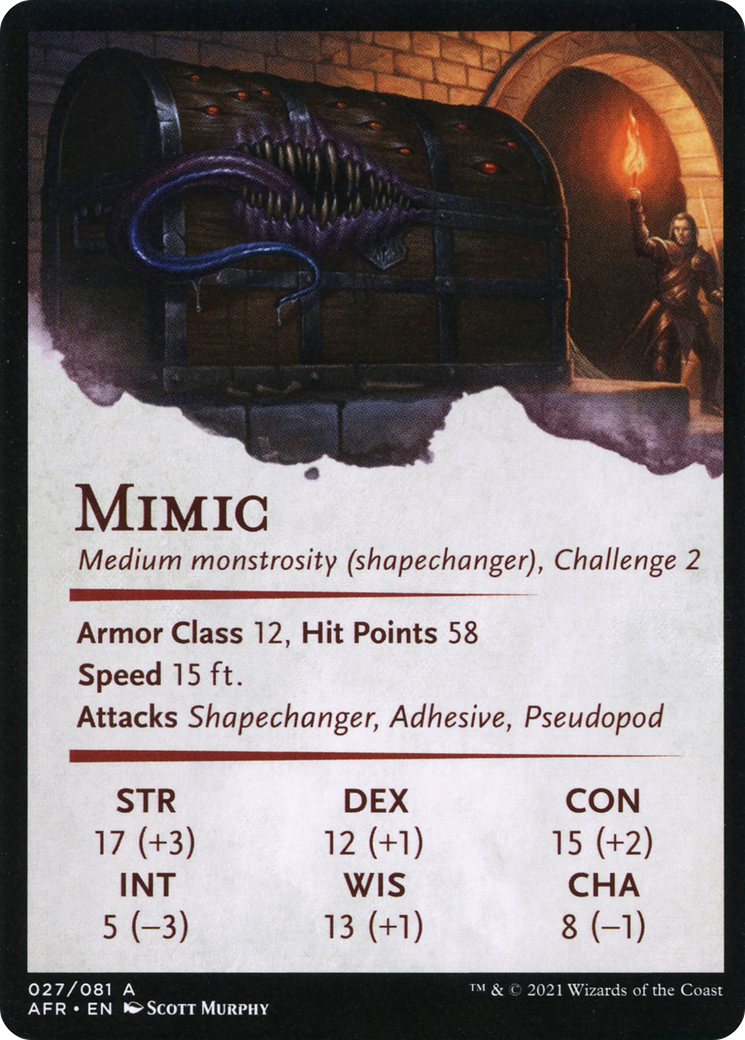 Mimic // Mimic (AAFR-027) (Borderless) [Adventures in the Forgotten Realms Art Series] Foil