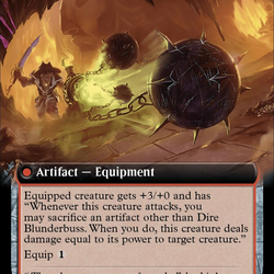 Dire Flail (Extended Art) [The Lost Caverns of Ixalan]