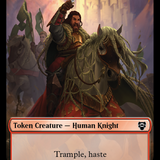 Human Knight // Human Double-Sided Token [The Lord of the Rings: Tales of Middle-Earth Commander Tokens]
