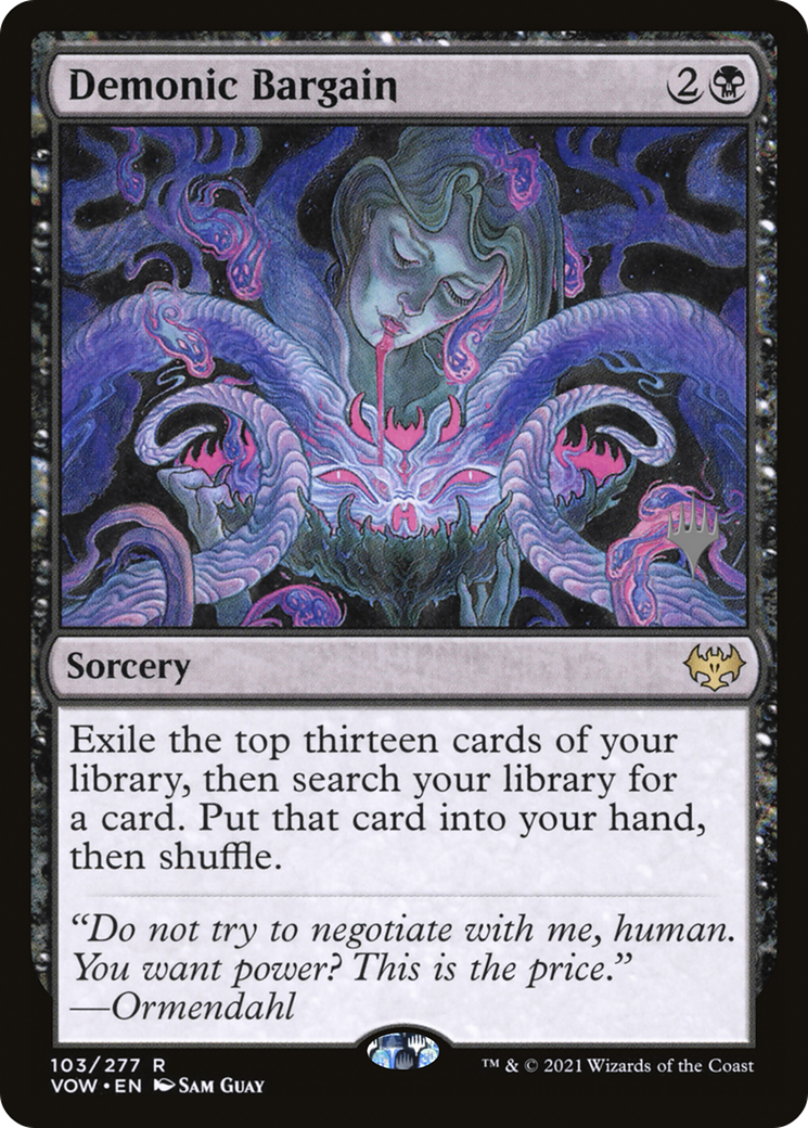 Demonic Bargain (PVOW-103P) [Innistrad: Crimson Vow Promos]
