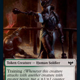 Blood // Human Soldier Double-Sided Token [Innistrad: Crimson Vow Tokens]