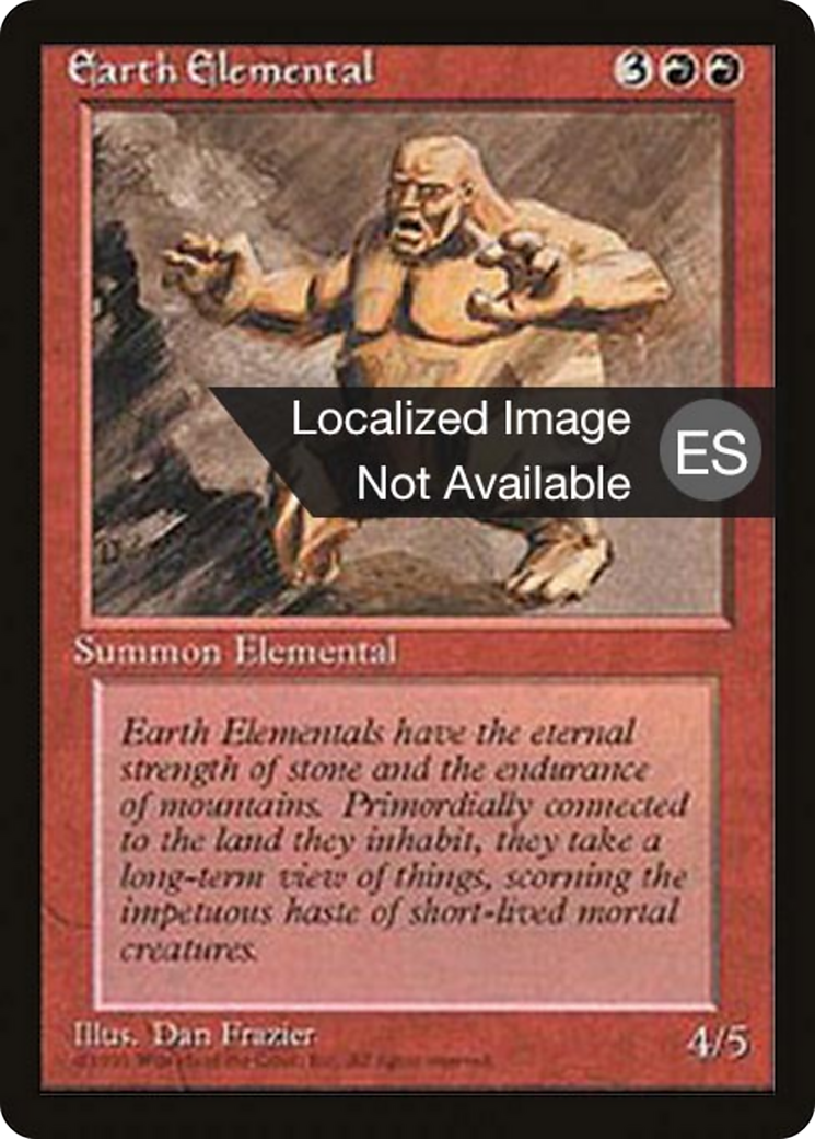 Earth Elemental (4BB-188) [Fourth Edition Foreign Black Border]
