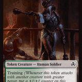 Human Soldier (0020) // Emblem - Tamiyo, Field Researcher Double-Sided Token [Innistrad Remastered Tokens]