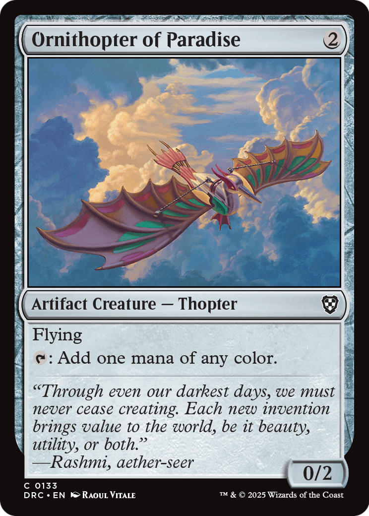 Ornithopter of Paradise [Aetherdrift Commander]