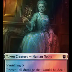 Human Noble // Beast Double-Sided Token (Surge Foil) [Doctor Who Tokens]