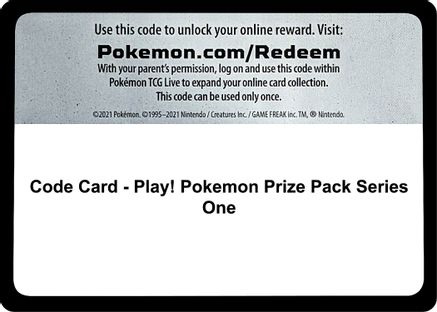 Code Card - Play! Pokemon Prize Pack Series One [Prize Pack Series Cards]