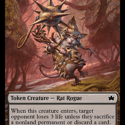 Otter // Thornplate Intimidator Double-Sided Token [Bloomburrow Tokens]