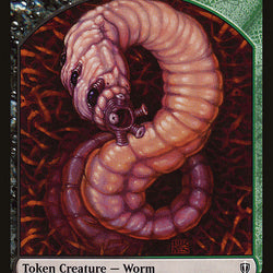 Zombie // Worm Double-Sided Token [Commander 2016 Tokens]