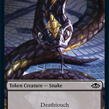 Snake // Zombie Double-Sided Token [Commander Collection: Black Tokens]