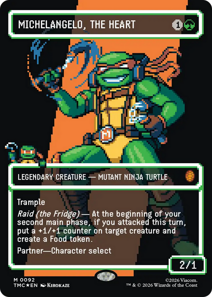 Michelangelo, the Heart (0093) (Borderless) [Teenage Mutant Ninja Turtles Commander]