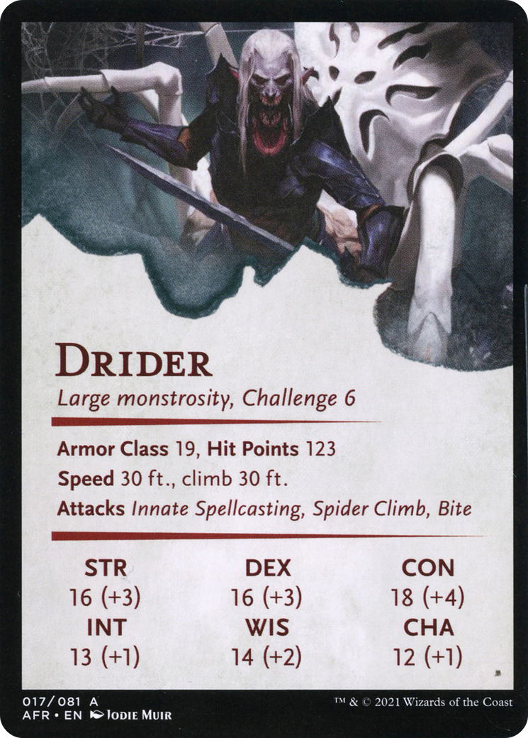 Drider // Drider (AAFR-017) (Borderless) [Adventures in the Forgotten Realms Art Series]