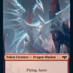 Insect // Dragon Illusion Double-Sided Token [Innistrad: Crimson Vow Tokens]