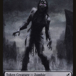 Ob Nixilis, Reignited Emblem // Zombie (010) Double-Sided Token [Commander 2019 Tokens]