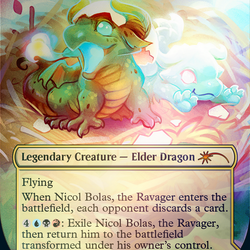 Nicol Bolas, the Ravager // Nicol Bolas, the Arisen (Borderless) [Secret Lair: From Cute to Brute]