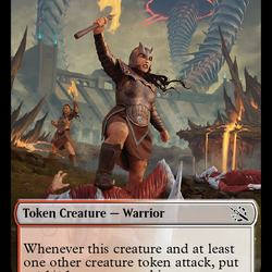 Warrior // Kraken Double-Sided Token [March of the Machine Tokens]