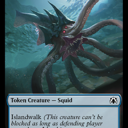 Squid // Human (26) Double-Sided Token [March of the Machine Commander Tokens]