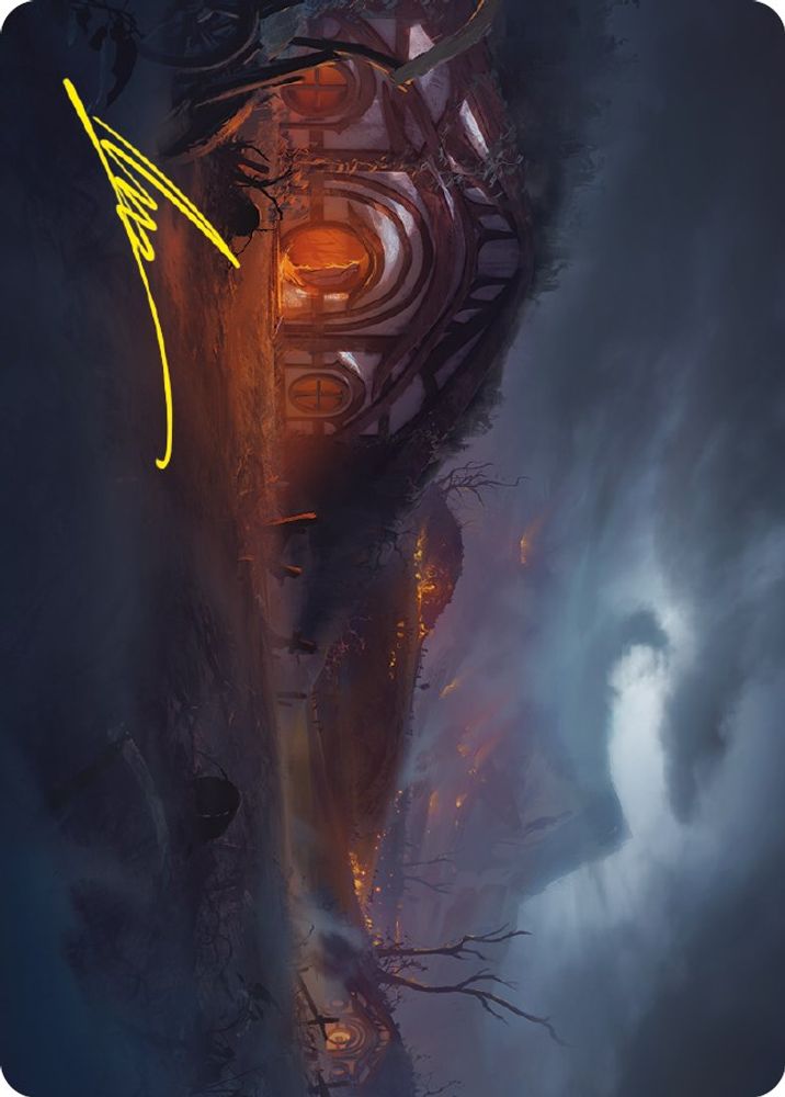 Field of Ruin Art Card (Gold-Stamped Signature) (ASLTR-077) [Art Series: Universes Beyond: The Lord of the Rings: Tales of Middle-earth]