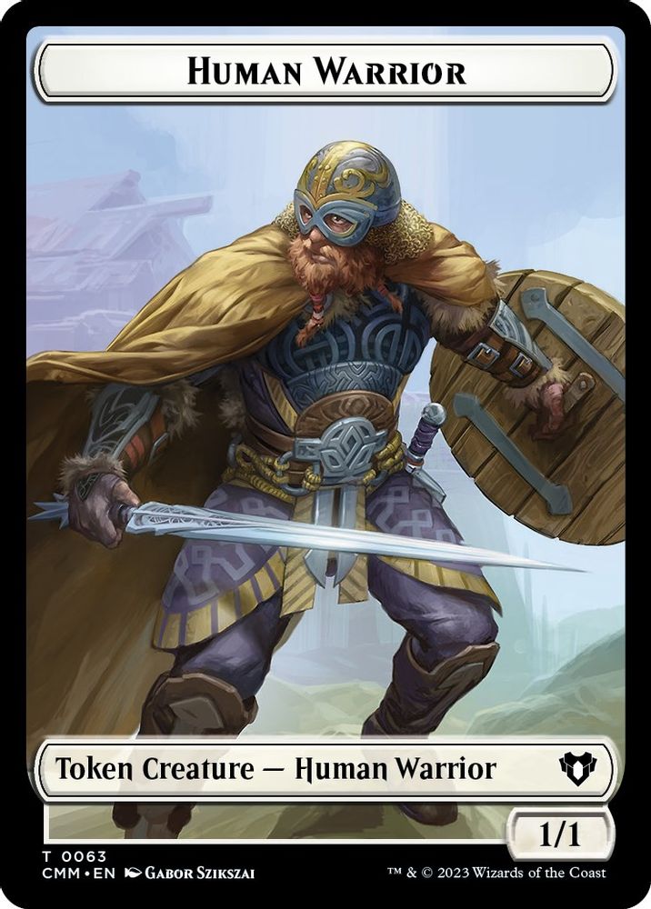Human Warrior // Zombie Army Double-Sided Token (CMM-63 // 69) [Commander Masters]