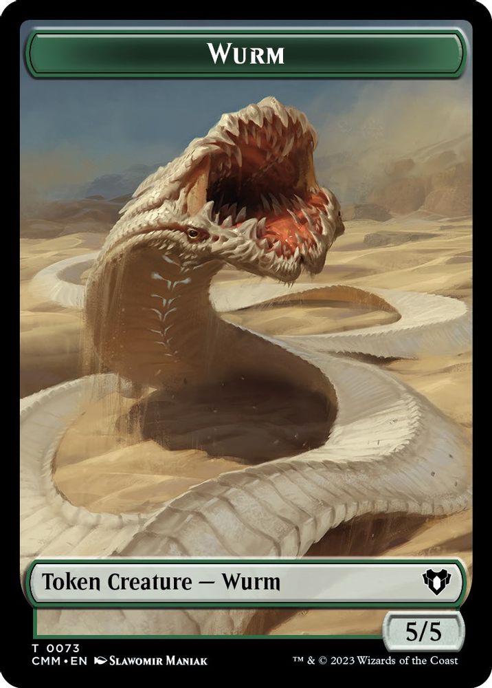 Wurm // Spider Double-Sided Token (CMM-73 // 36) [Commander Masters]