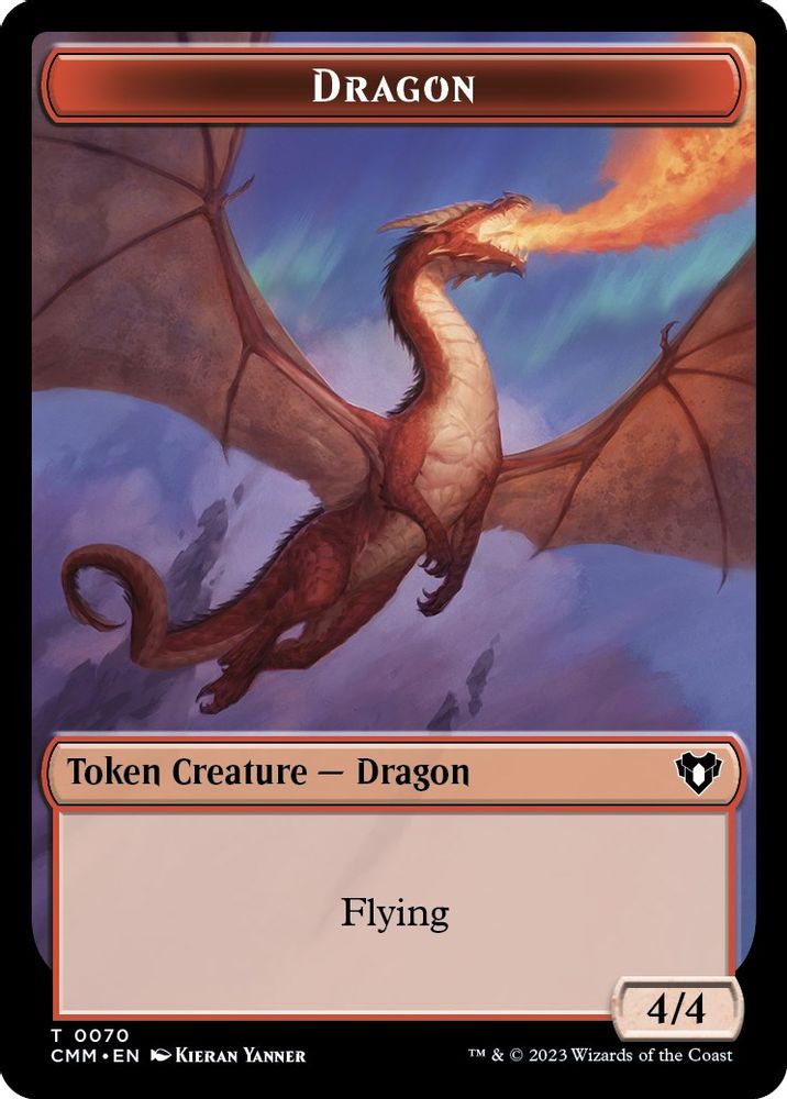 Dragon // Kor Ally Double-Sided Token (CMM-70 // 64) [Commander Masters]