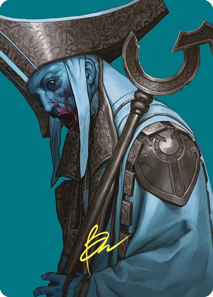 Mikaeus, the Unhallowed Art Card (Gold-Stamped Signature) (ASCMM-054) [Art Series: Commander Masters]