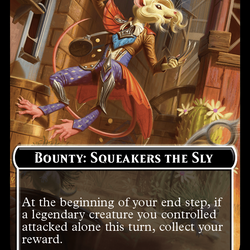 Bounty: Squeakers the Sly // Bounty Rules Double-Sided Token [Outlaws of Thunder Junction Commander Tokens]