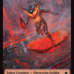 Cat (0027) // Phyrexian Goblin Double-Sided Token [Foundations Tokens]