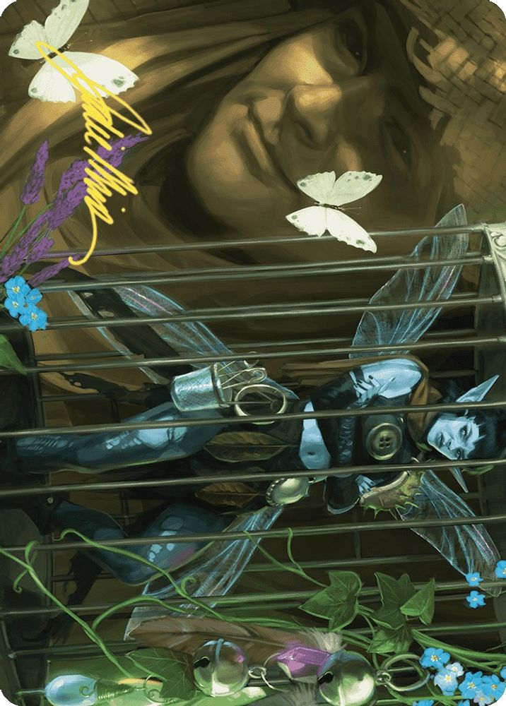 Cooped Up Art Card (Gold-Stamped Signature) (ASWOE-001) [Art Series: Wilds of Eldraine]