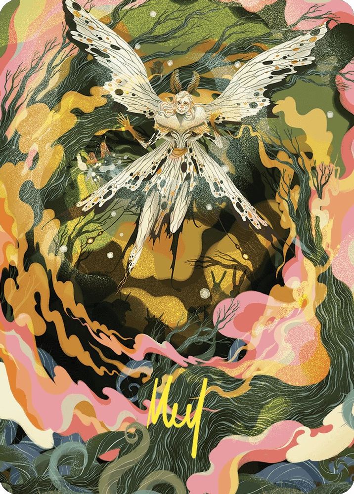 Greater Auramancy Art Card (Gold-Stamped Signature) (ASWOE-061) [Art Series: Wilds of Eldraine]
